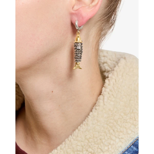 Isabel Marant New River Earrings in Silver and Gold | Earrings | Luxury Shoes 