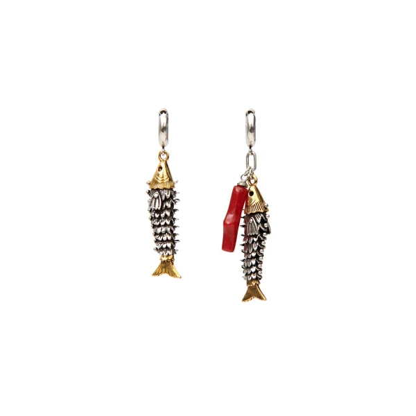 New River Earrings in Silver and Gold