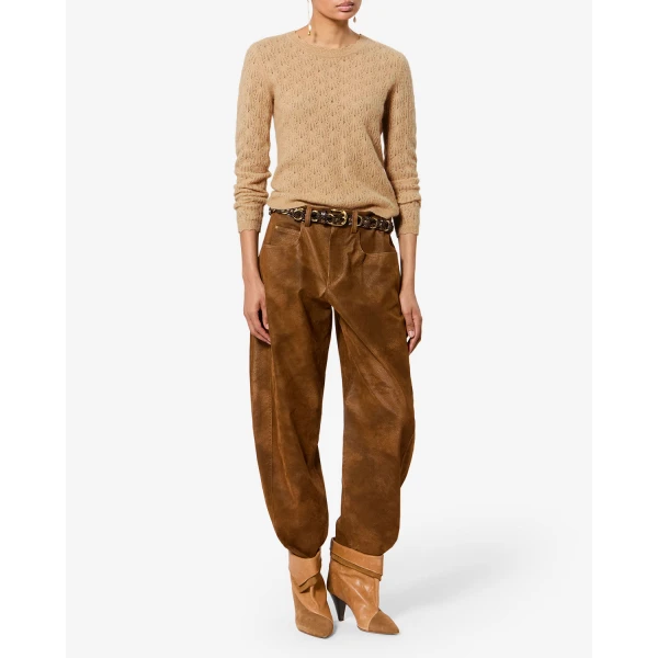 Isabel Marant Obeline Alpaca Sweater in Camel | Sweaters | Luxury Shoes 