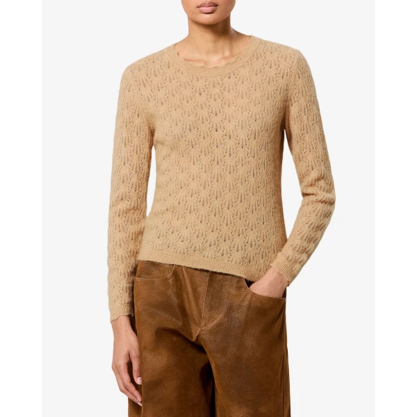 Isabel Marant Obeline Alpaca Sweater in Camel | Sweaters | Luxury Shoes 