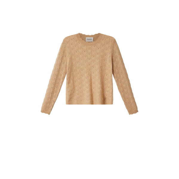 Isabel Marant Obeline Alpaca Sweater in Camel | Women | Luxury Shoes 