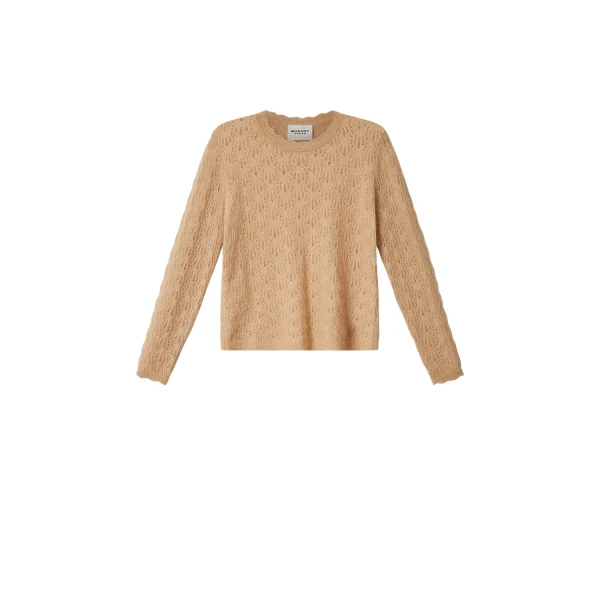 Isabel Marant Obeline Alpaca Sweater in Camel | Women | Luxury Shoes 