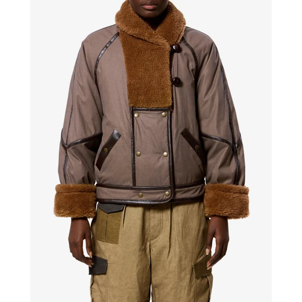 Isabel Marant Olinka Jacket in Brown | Jackets | Luxury Shoes 