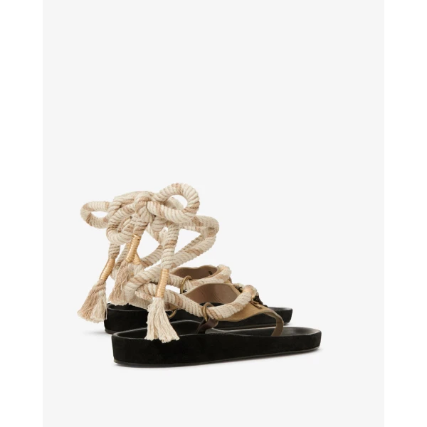Isabel Marant Onyna Sandals in Taupe | Sandals | Luxury Shoes 