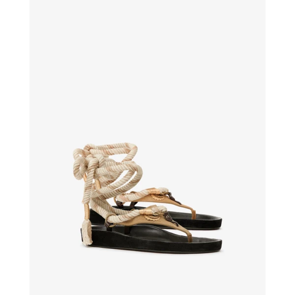 Isabel Marant Onyna Sandals in Taupe | Sandals | Luxury Shoes 