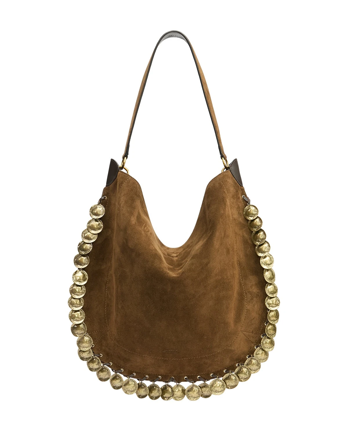 Isabel Marant Oskan Hobo Soft Bag in Suede Leather, Bronze Isabel Marant Oskan Hobo Soft Bag in Suede Leather, Bronze | Women | Luxury Shoes