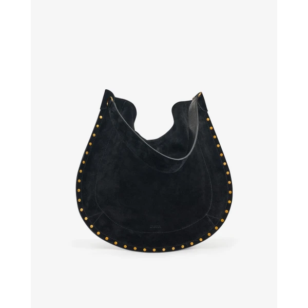 Isabel Marant Oskan Hobo Soft Suede Bag in Black | Shoulder & Crossbody Bags | Luxury Shoes 
