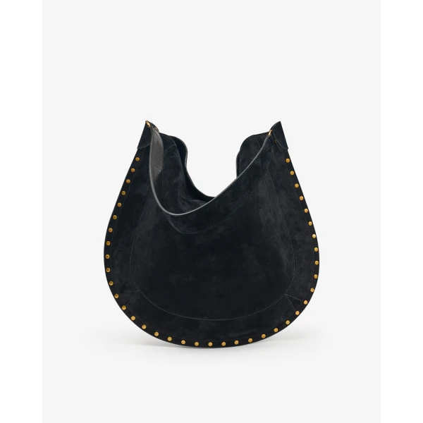 Isabel Marant Oskan Hobo Soft Suede Bag in Black | Shoulder & Crossbody Bags | Luxury Shoes 