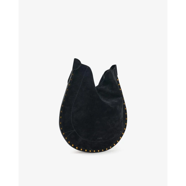 Isabel Marant Oskan Hobo Soft Suede Bag in Black | Shoulder & Crossbody Bags | Luxury Shoes 