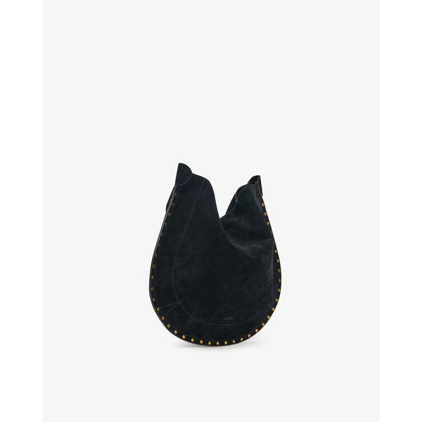 Isabel Marant Oskan Hobo Soft Suede Bag in Black | Shoulder & Crossbody Bags | Luxury Shoes 