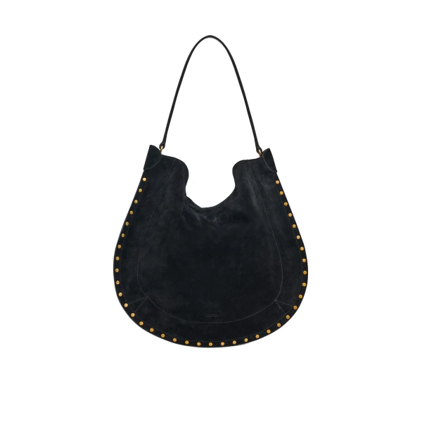 Isabel Marant Oskan Hobo Soft Suede Bag in Black | Women | Luxury Shoes 