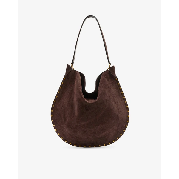 Isabel Marant Oskan Hobo Soft Suede Bag in Coffee | Shoulder & Crossbody Bags | Luxury Shoes 