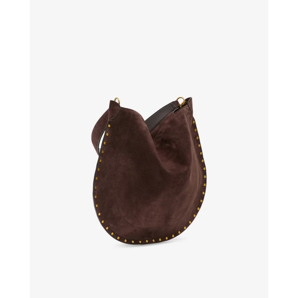 Isabel Marant Oskan Hobo Soft Suede Bag in Coffee | Shoulder & Crossbody Bags | Luxury Shoes 