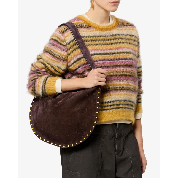 Isabel Marant Oskan Hobo Soft Suede Bag in Coffee | Shoulder & Crossbody Bags | Luxury Shoes 