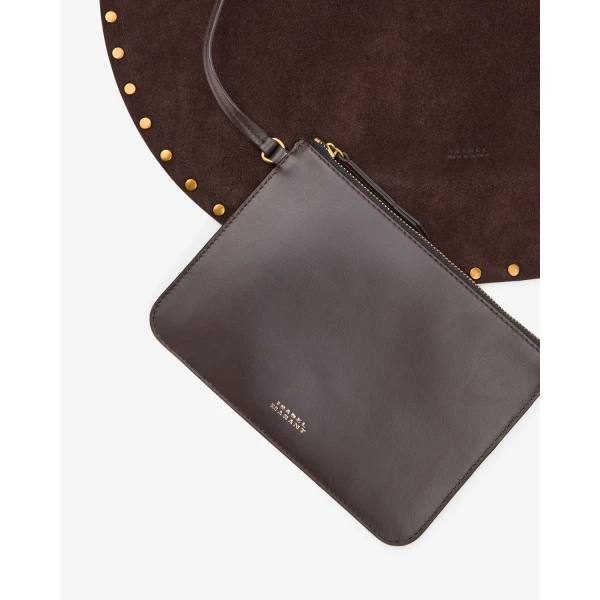 Isabel Marant Oskan Hobo Soft Suede Bag in Coffee | Shoulder & Crossbody Bags | Luxury Shoes 