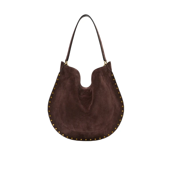 Isabel Marant Oskan Hobo Soft Suede Bag in Coffee | Women | Luxury Shoes 