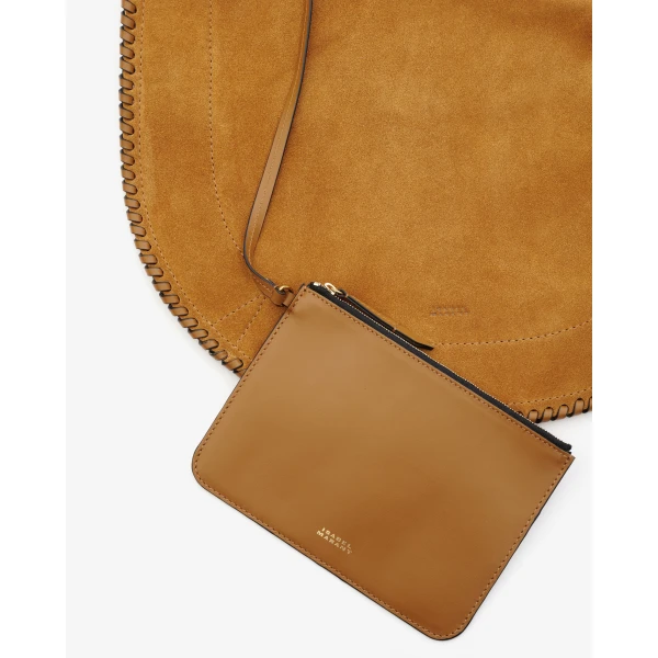 Isabel Marant Oskan Hobo Soft Suede Bag in Cognac | Shoulder & Crossbody Bags | Luxury Shoes 