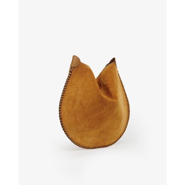 Isabel Marant Oskan Hobo Soft Suede Bag in Cognac | Shoulder & Crossbody Bags | Luxury Shoes 