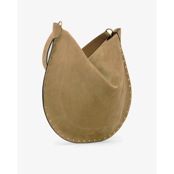 Isabel Marant Oskan Hobo Soft Suede Bag in Taupe | Shoulder & Crossbody Bags | Luxury Shoes 