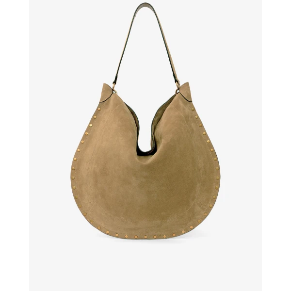 Isabel Marant Oskan Hobo Soft Suede Bag in Taupe | Shoulder & Crossbody Bags | Luxury Shoes 