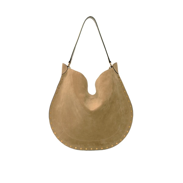 Isabel Marant Oskan Hobo Soft Suede Bag in Taupe | Women | Luxury Shoes 