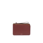 Isabel Marant Oskan Leather Flat Pouch in Burgundy | Women | Luxury Shoes 