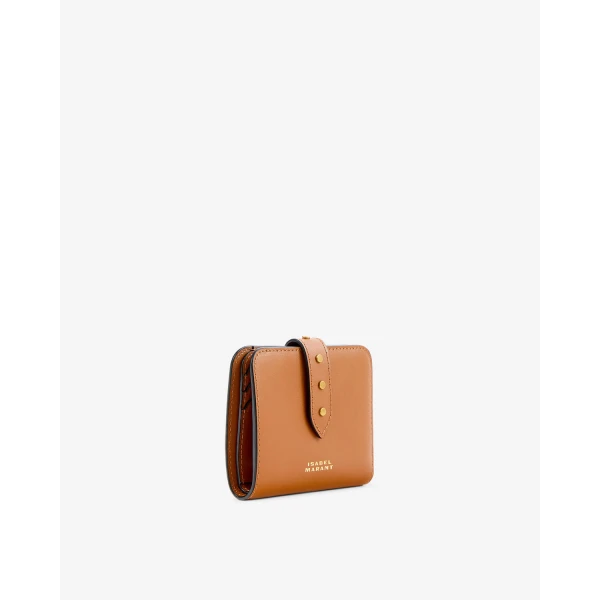 Isabel Marant Oskan Leather Wallet in Cognac | Wallets & Purses | Luxury Shoes 