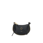 Isabel Marant Oskan Moon Bag in Full-Grain Leather, Black Isabel Marant Oskan Moon Bag in Full-Grain Leather, Black | Women | Luxury Shoes