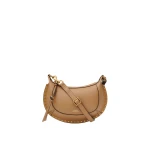 Isabel Marant Oskan Moon Bag in Grained Leather, Cappuccino Isabel Marant Oskan Moon Bag in Grained Leather, Cappuccino | Women | Luxury Shoes