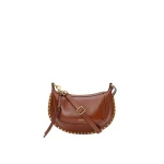 Isabel Marant Oskan Moon Bag in Leather, Cognac | Women | Luxury Shoes 