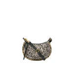 Isabel Marant Oskan Moon Bag in Pony-Effect Leather, Zebra | Women | Luxury Shoes 