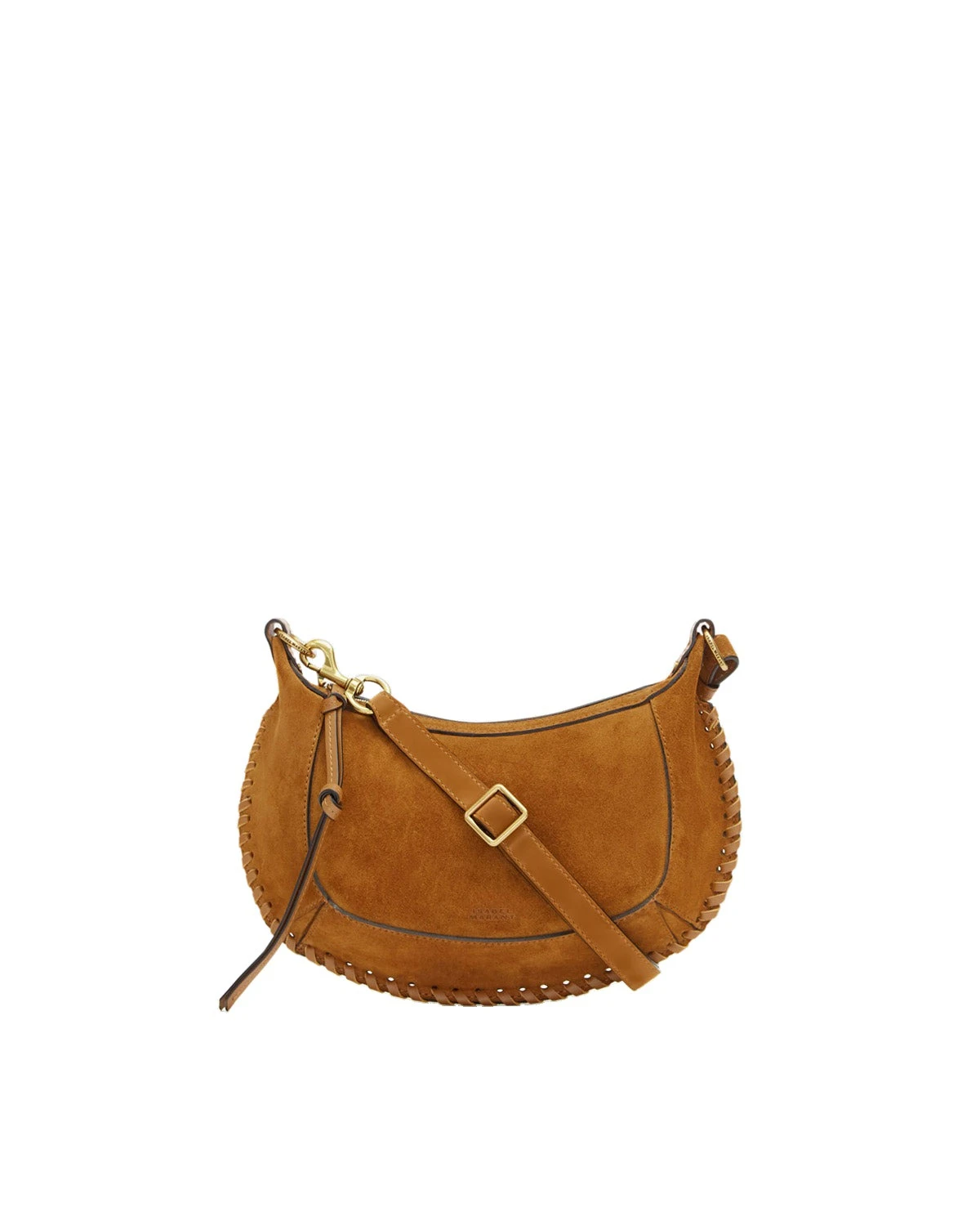 Isabel Marant Oskan Moon Bag in Suede Leather, Cognac Isabel Marant Oskan Moon Bag in Suede Leather, Cognac | Women | Luxury Shoes