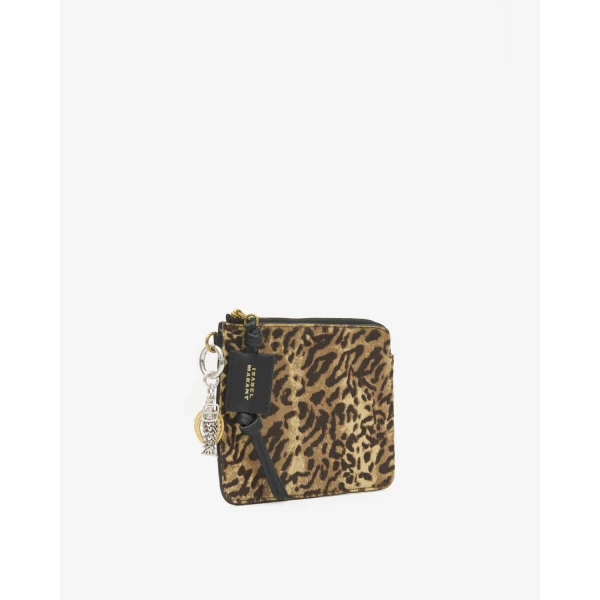 Isabel Marant Oskan Pony Leather Zip Pouch in Fauve | Wallets & Purses | Luxury Shoes 