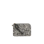 Isabel Marant Oskan Pony Leather Zip Pouch in Zebra | Women | Luxury Shoes 