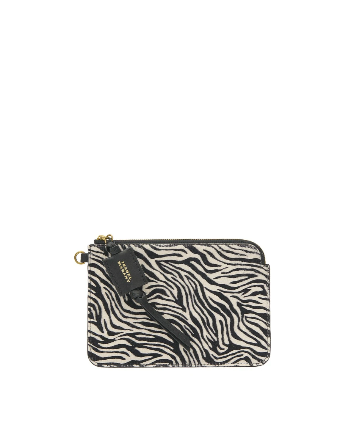 Isabel Marant Oskan Pony Leather Zip Pouch in Zebra Isabel Marant Oskan Pony Leather Zip Pouch in Zebra | Women | Luxury Shoes
