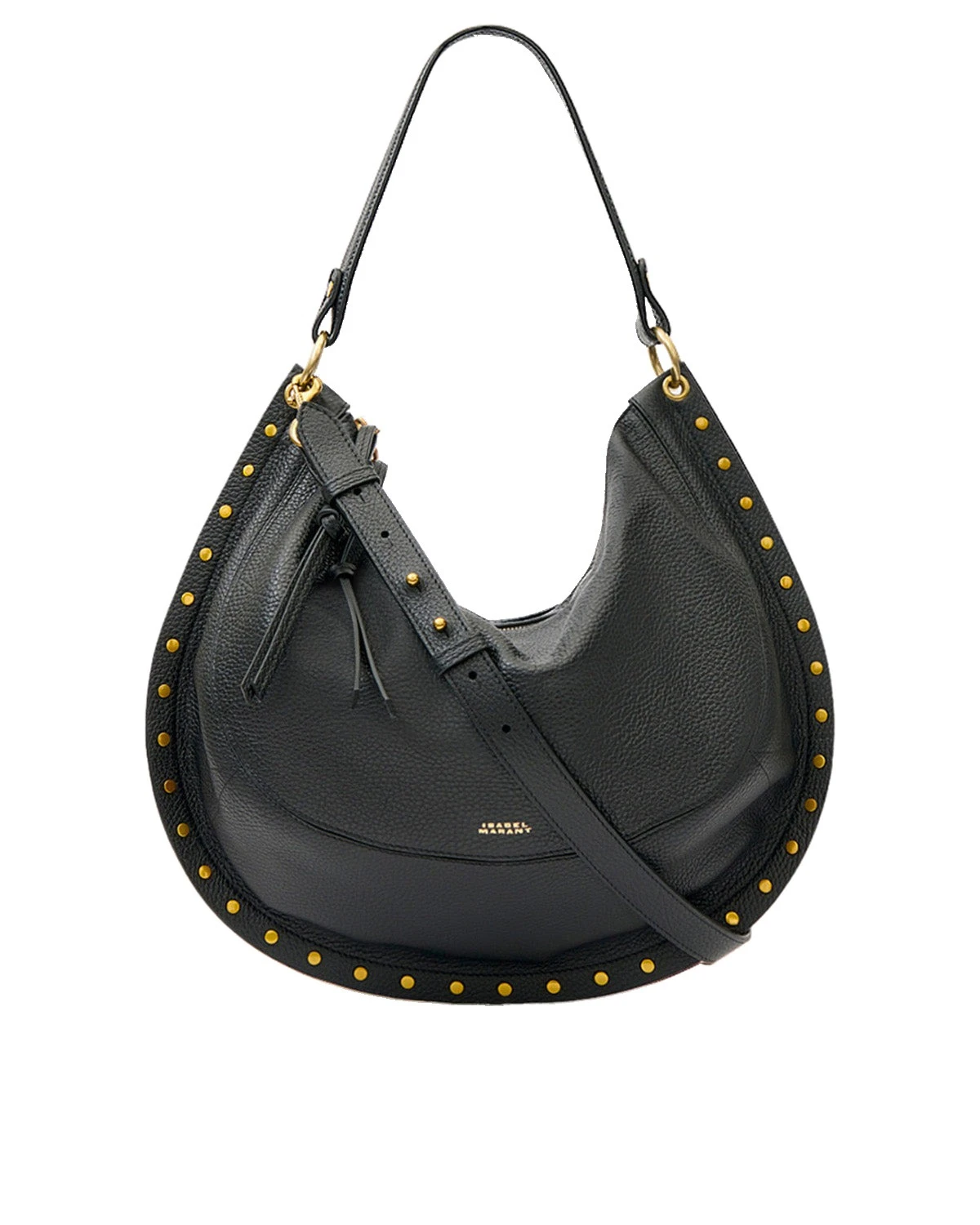 Isabel Marant Oskan Soft L Bag in Grained Leather, Black Isabel Marant Oskan Soft L Bag in Grained Leather, Black | Women | Luxury Shoes