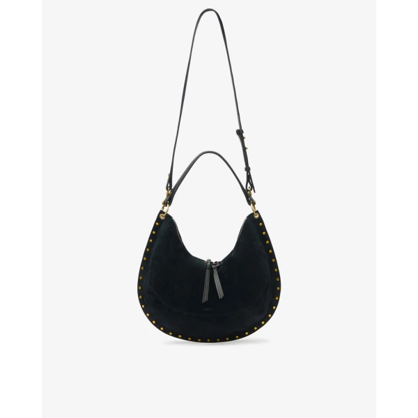 Isabel Marant Oskan Soft L Suede Bag in Black | Shoulder & Crossbody Bags | Luxury Shoes 