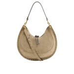 Isabel Marant Oskan Soft L Suede Bag in Smoky Taupe | Women | Luxury Shoes 