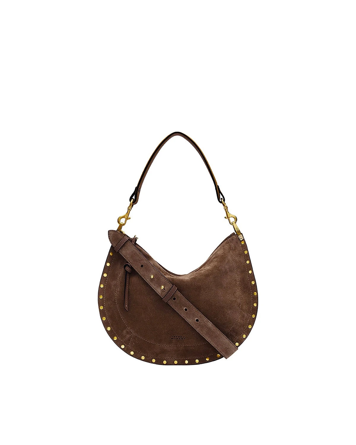 Isabel Marant Oskan Soft Zip Bag in Suede Leather, Coffee Isabel Marant Oskan Soft Zip Bag in Suede Leather, Coffee | Women | Luxury Shoes