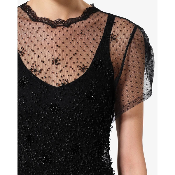 Isabel Marant Otalia Lace Dress in Black | Maxi Dresses | Luxury Shoes 