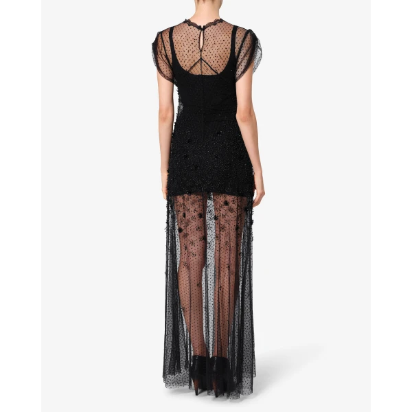 Isabel Marant Otalia Lace Dress in Black | Maxi Dresses | Luxury Shoes 
