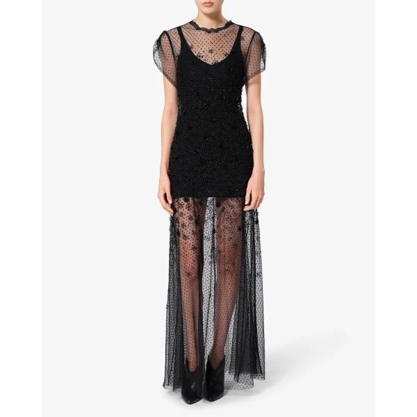 Isabel Marant Otalia Lace Dress in Black | Maxi Dresses | Luxury Shoes 