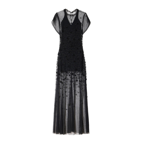 Isabel Marant Otalia Lace Dress in Black | Women | Luxury Shoes 