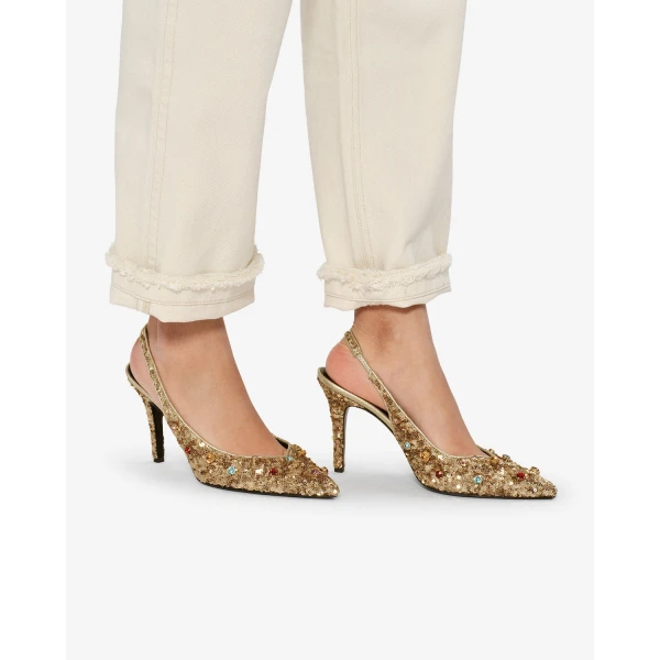 Isabel Marant Pafya Pumps in Light Gold | Heels | Luxury Shoes 