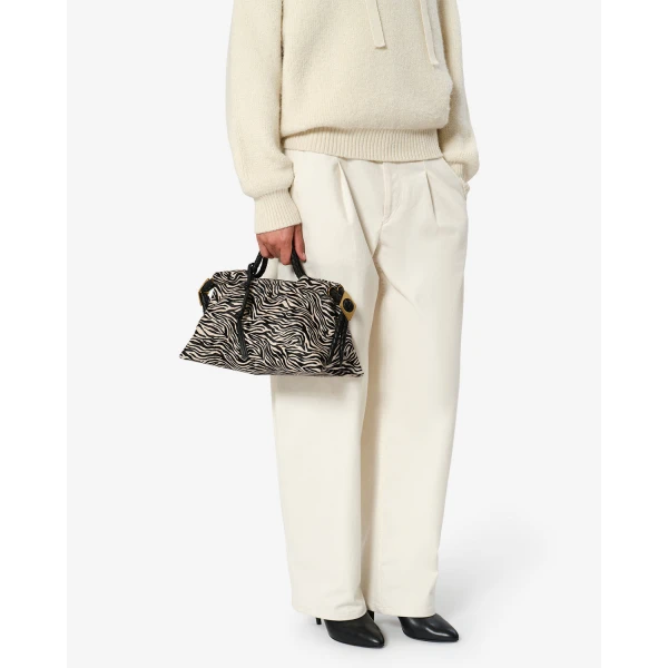 Isabel Marant Pipa M Bag in Pony Leather, Zebra | Shoulder & Crossbody Bags | Luxury Shoes 