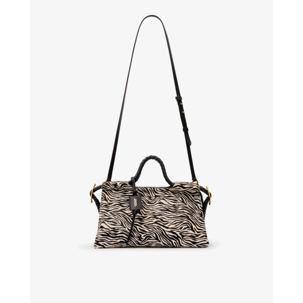 Isabel Marant Pipa M Bag in Pony Leather, Zebra | Shoulder & Crossbody Bags | Luxury Shoes 