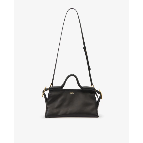 Isabel Marant Pipa M Leather Bag in Black | Shoulder & Crossbody Bags | Luxury Shoes 