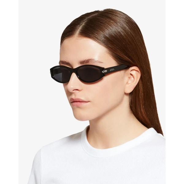 Isabel Marant Pixa Sunglasses in Black Palladium and Gray | Sunglasses | Luxury Shoes 