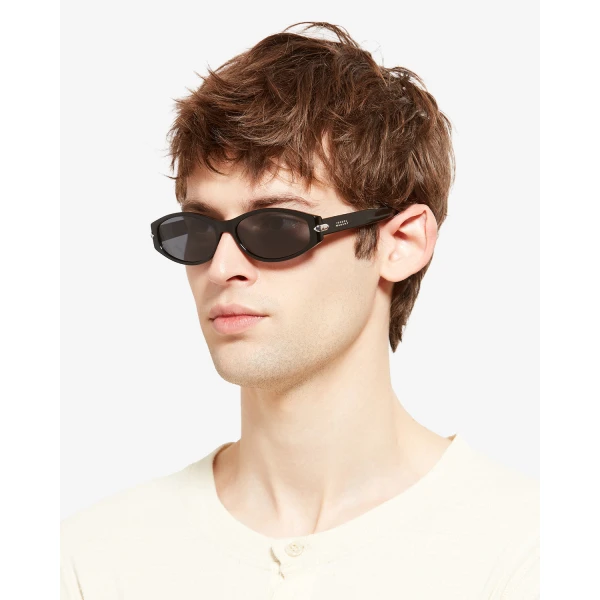 Isabel Marant Pixa Sunglasses in Black Palladium and Gray | Sunglasses | Luxury Shoes 