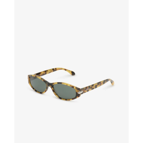 Isabel Marant Pixa Sunglasses in Havana Honey and Green | Sunglasses | Luxury Shoes 